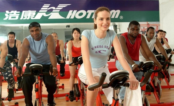 OEM Steel Air Spinning Bike Body Gym Air Bike รับน้ำหนัก 150กก