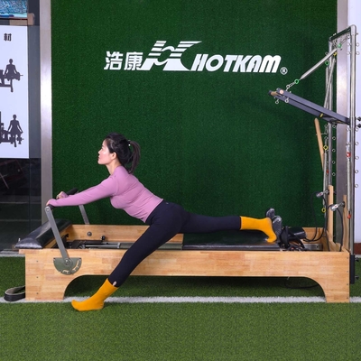กำลังโหลดอุปกรณ์ออกกำลังกายพิลาทิส 200 กก. Deep Squat Pilates Reformer Machine