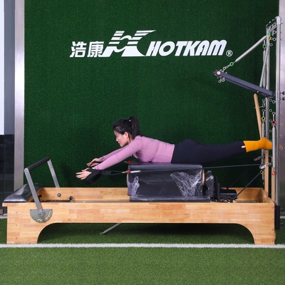 กำลังโหลดอุปกรณ์ออกกำลังกายพิลาทิส 200 กก. Deep Squat Pilates Reformer Machine