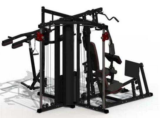 การออกกำลังกายที่บ้านเครื่องออกกำลังกายมัลติฟังก์ชั่น 8 In 1 Multi Station Gym