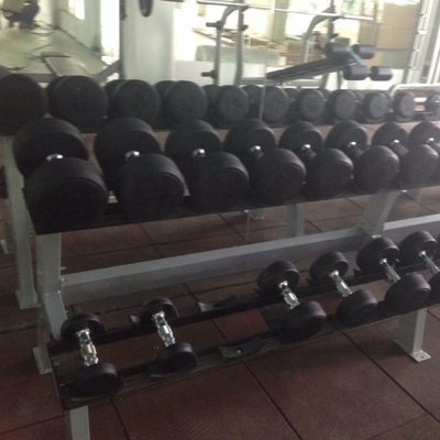 200KG Fitness Dumbbell Rubber Dumbbell Set เทรนเนอร์ยิมในตัว