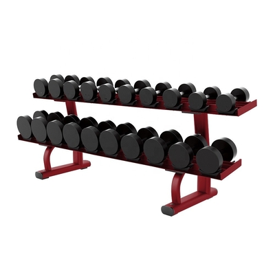 200KG Fitness Dumbbell Rubber Dumbbell Set เทรนเนอร์ยิมในตัว