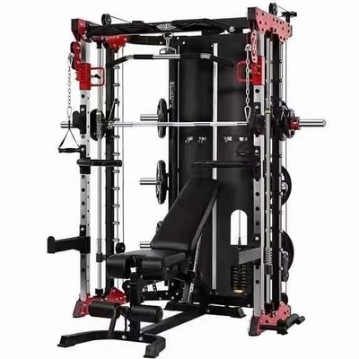 Home Gym ฟิตเนส อุปกรณ์ออกกําลังกาย Rack เครื่องฝึกฝนบูรณาการ Smith Squat Rack