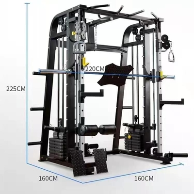 พาวเดอร์โค้ท สนามฟิตเนส อุปกรณ์ฟิตเนส มัลติฟังก์ชันสมิธ Weight Stack Trainer