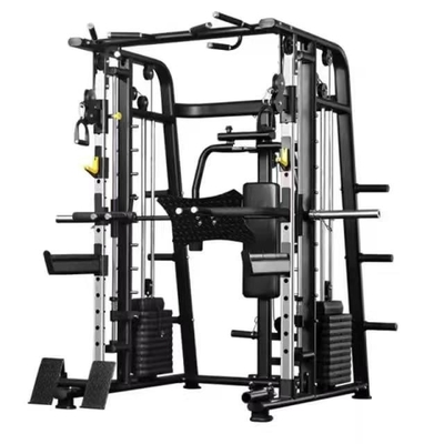 พาวเดอร์โค้ท สนามฟิตเนส อุปกรณ์ฟิตเนส มัลติฟังก์ชันสมิธ Weight Stack Trainer